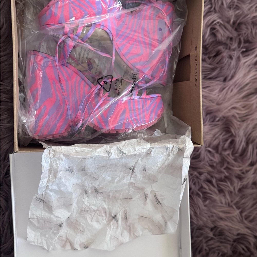 Jessica Simpson Pink Zebra Sandals